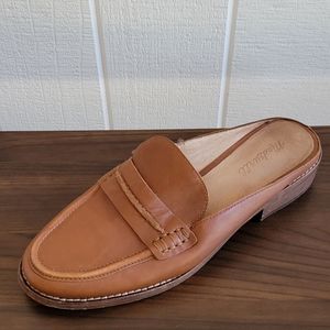 Madewell The Elinor Loafer Mule Brown Size 9.5